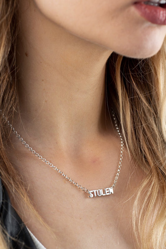 Stolen Girlfriends Club Stolen Block Pendant