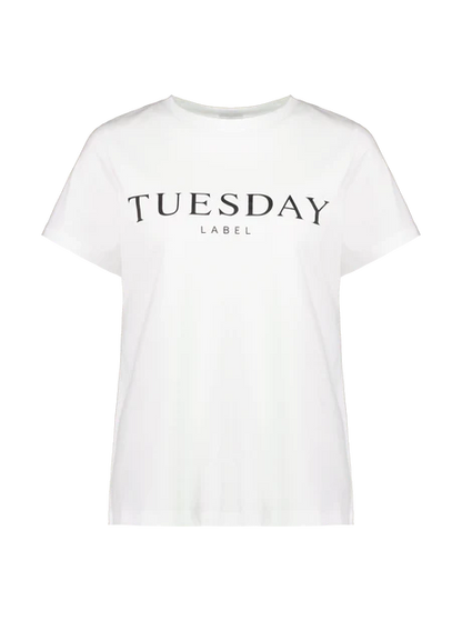 Tuesday Label Fashion Tee in White Vogue