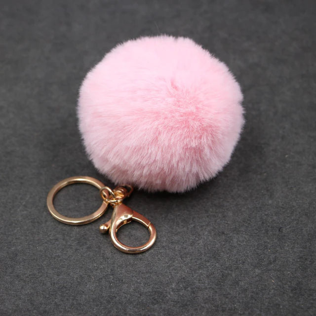 Sisters Matter Fluffy Pom Pom Key Rings