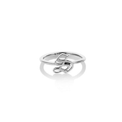 Stolen Girlfriends Club Gothic Stamp Stacker Ring