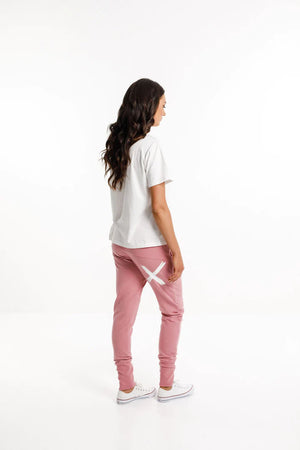 Home Lee Apartment Pants Rosebud with White X