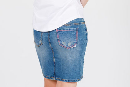 Home Lee Denim Skirt in Snow Wash or Blue