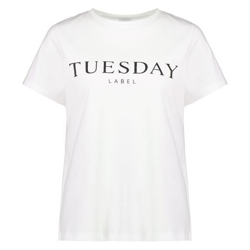Tuesday Label Fashion Tee in White Vogue