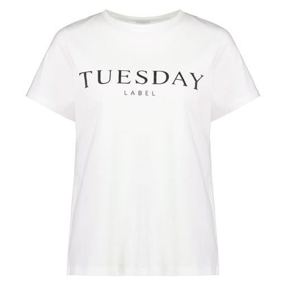 Tuesday Label Fashion Tee in White Vogue