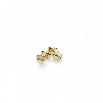 Stolen Girlfriends Club Gold Plated Stolen Heart Stud Earrings