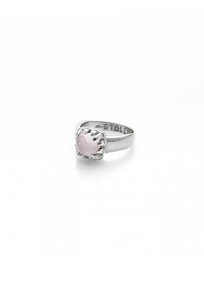 Stolen Girlfriends Club Baby Claw Ring Silver Rose Quartz or Black Onyx