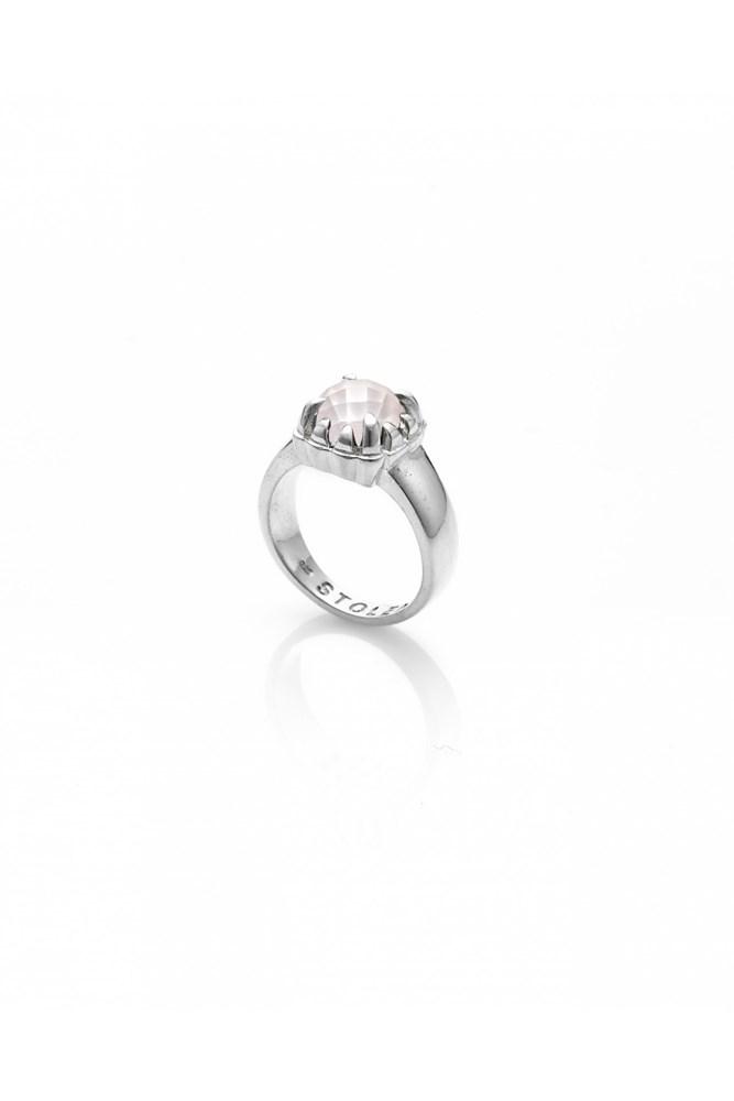Stolen Girlfriends Club Baby Claw Ring Silver Rose Quartz or Black Onyx