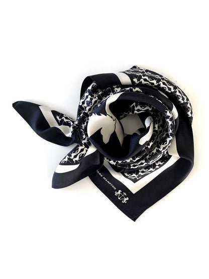 Dark Hampton Silk Scarf - THE DONNITHORNE THE BOODEE THE LITTLE SILK THE MOORE THE STEETSKAMP