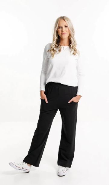 Home-lee - Avenue Pants - Black with White X