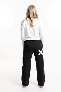 Home-lee - Avenue Pants - Black with White X