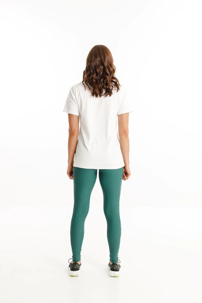 Rose Road LOGO LEGGINGS - Teal with White Rose Road Logo