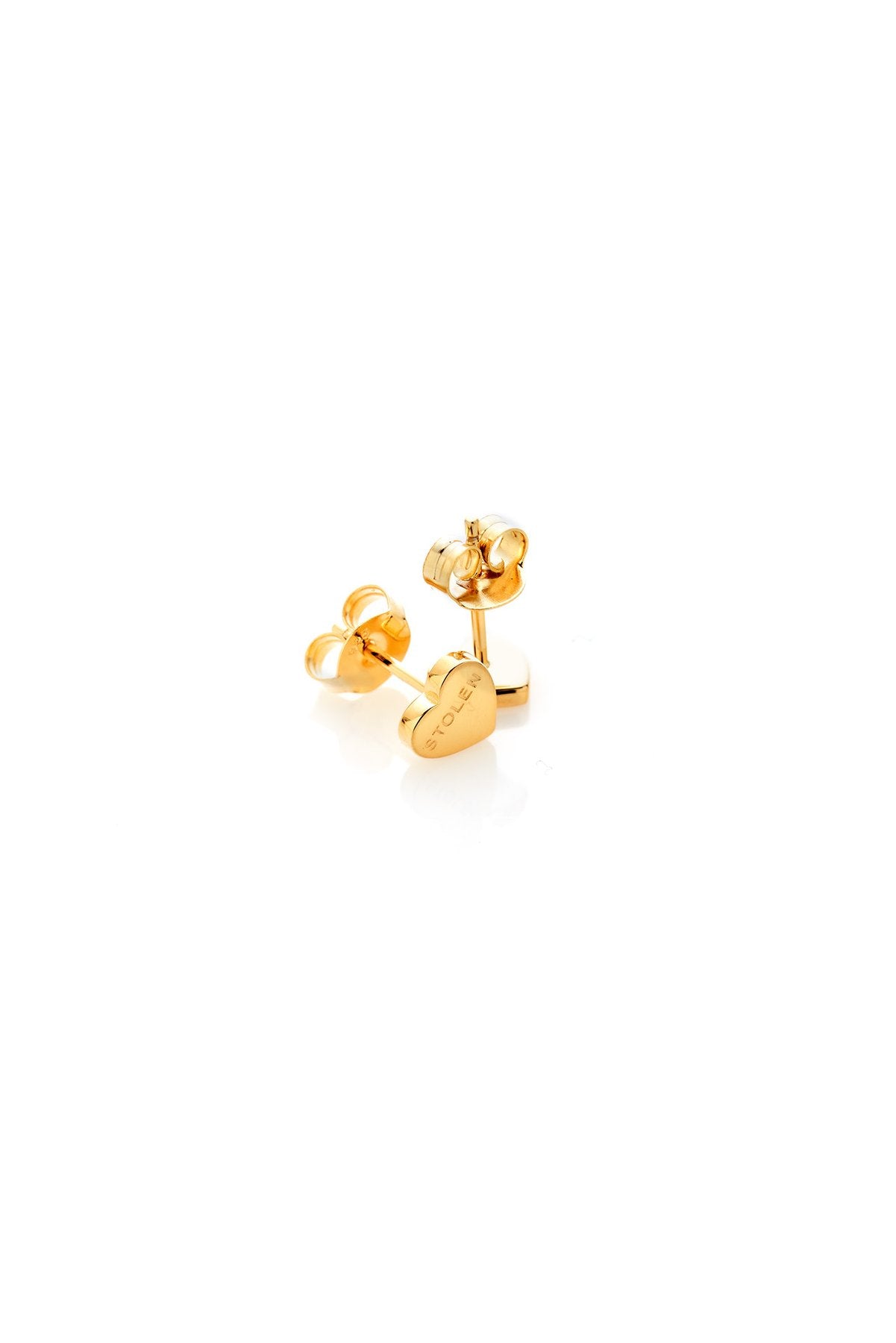 STOLEN GIRLFRIENDS CLUB Gold Plated Stolen Heart Stud Earrings