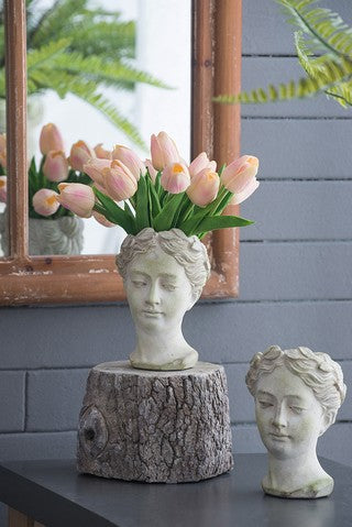 Rembrandt Visage Cement Vase - Small