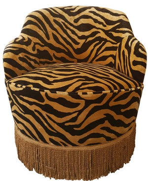 Rembrandt Tiffany Swivel Chair with fringe