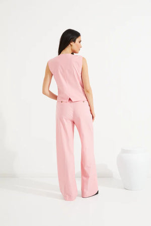 Tuesday Label Olympia Pant in Pink Suiting