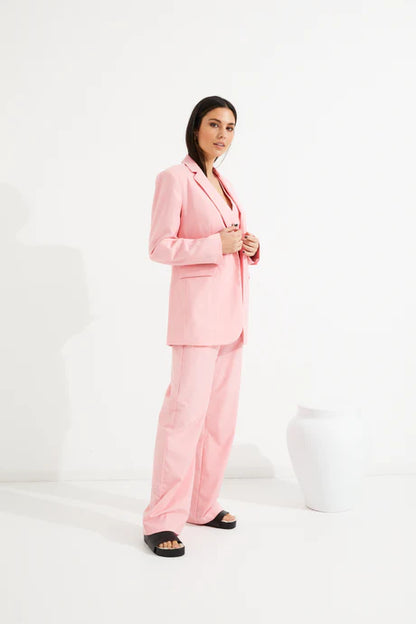 Tuesday Label King Blazer in Pink Suiting