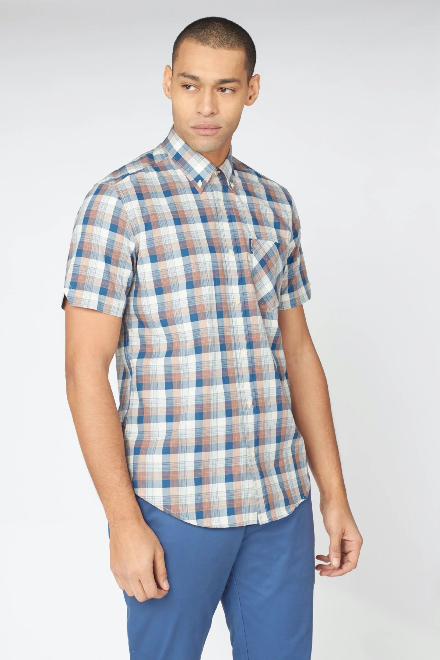 Ben Sherman Large Gradient Check Short Sleeve Shirt