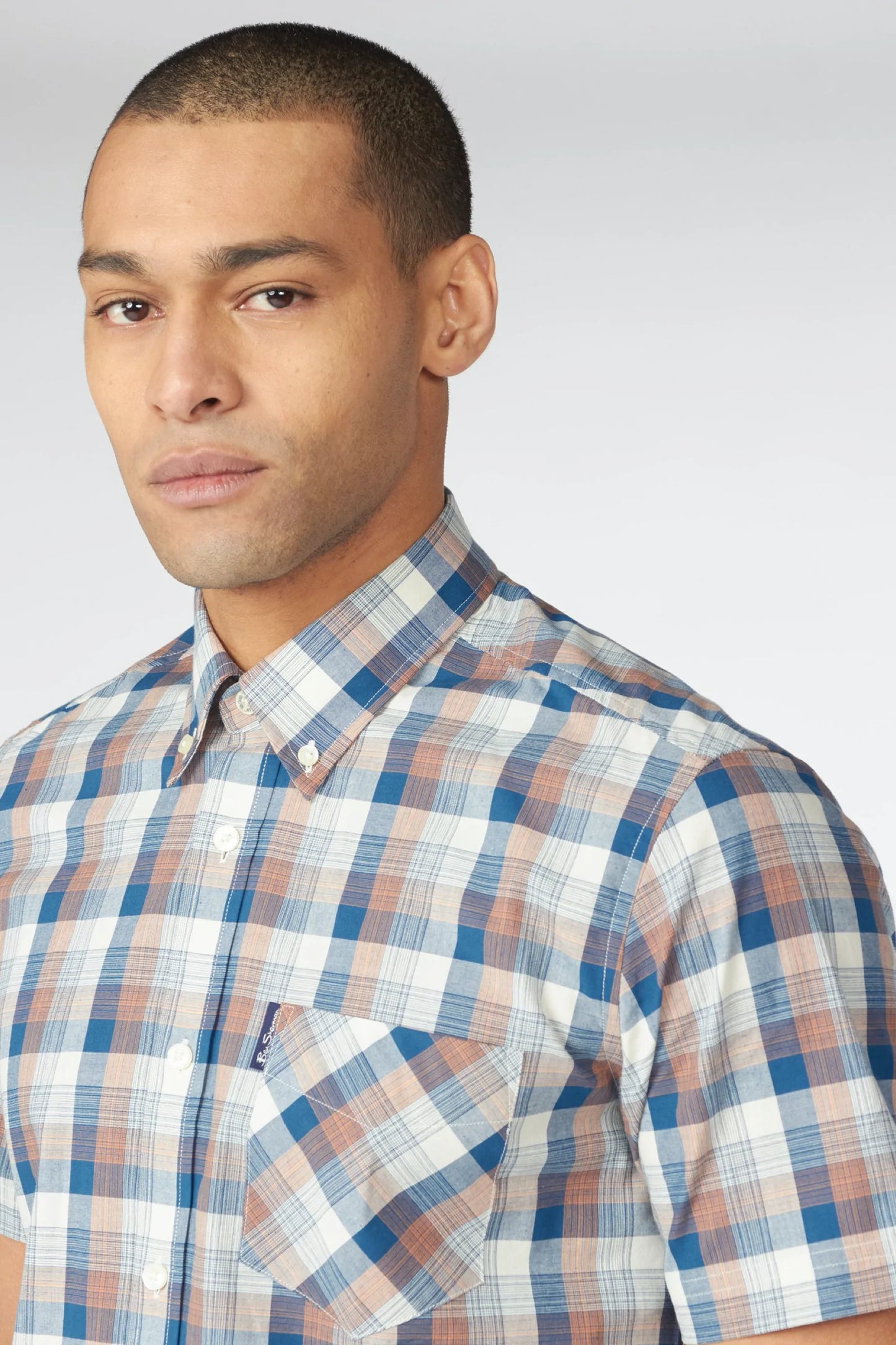 Ben Sherman Large Gradient Check Short Sleeve Shirt