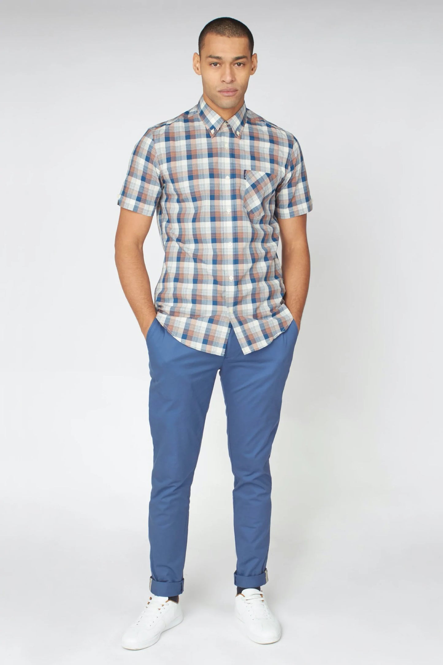 Ben Sherman Large Gradient Check Short Sleeve Shirt