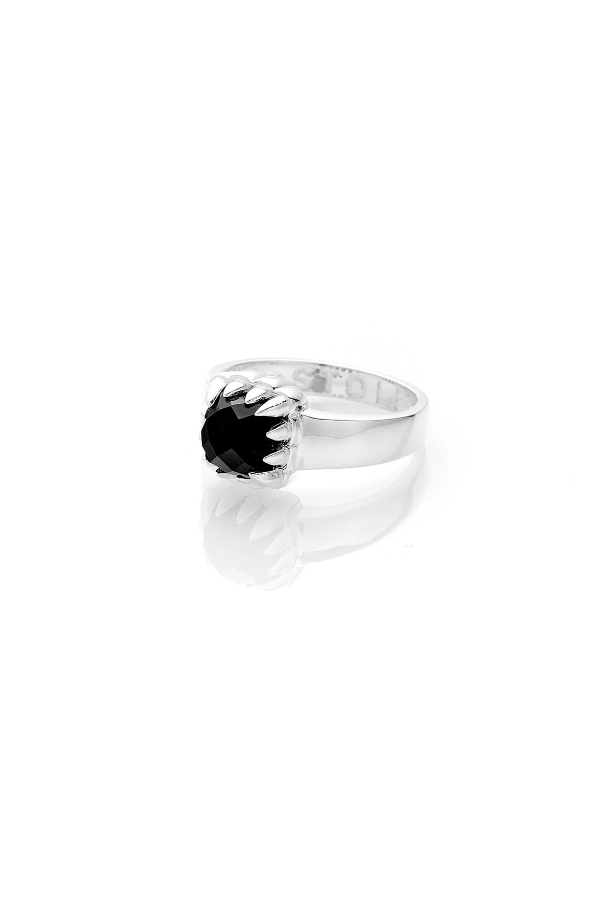 Stolen Girlfriends Club Baby Claw Ring Silver Rose Quartz or Black Onyx