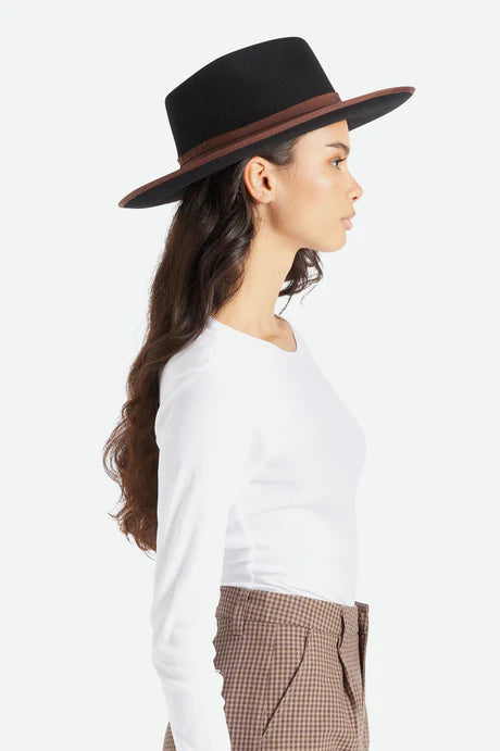 Brixton Reno Fedora in Black/Brown or Moss