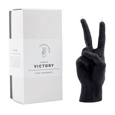 Little Global Victory Candle Hand Black