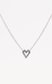 Federation Sparkles Heart Necklace Silver