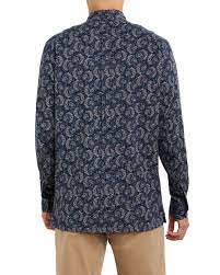 Ben Sherman Paisley Print Long Sleeve Navy