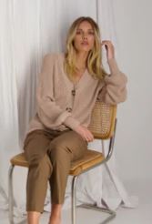 Tuesday Label Slouch Cardi | Natural