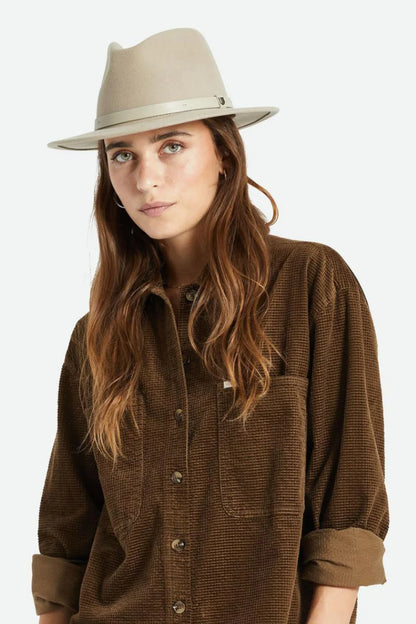 Brixton Messer Fedora - Heather Grey