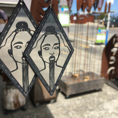 Nichola  Hiwa-i-Te-Rangi Matariki Diamond Earrings