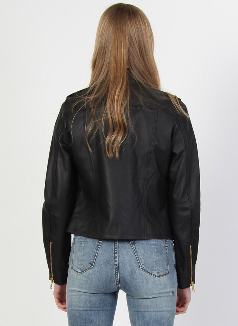 Federation Leather Jacket Gold