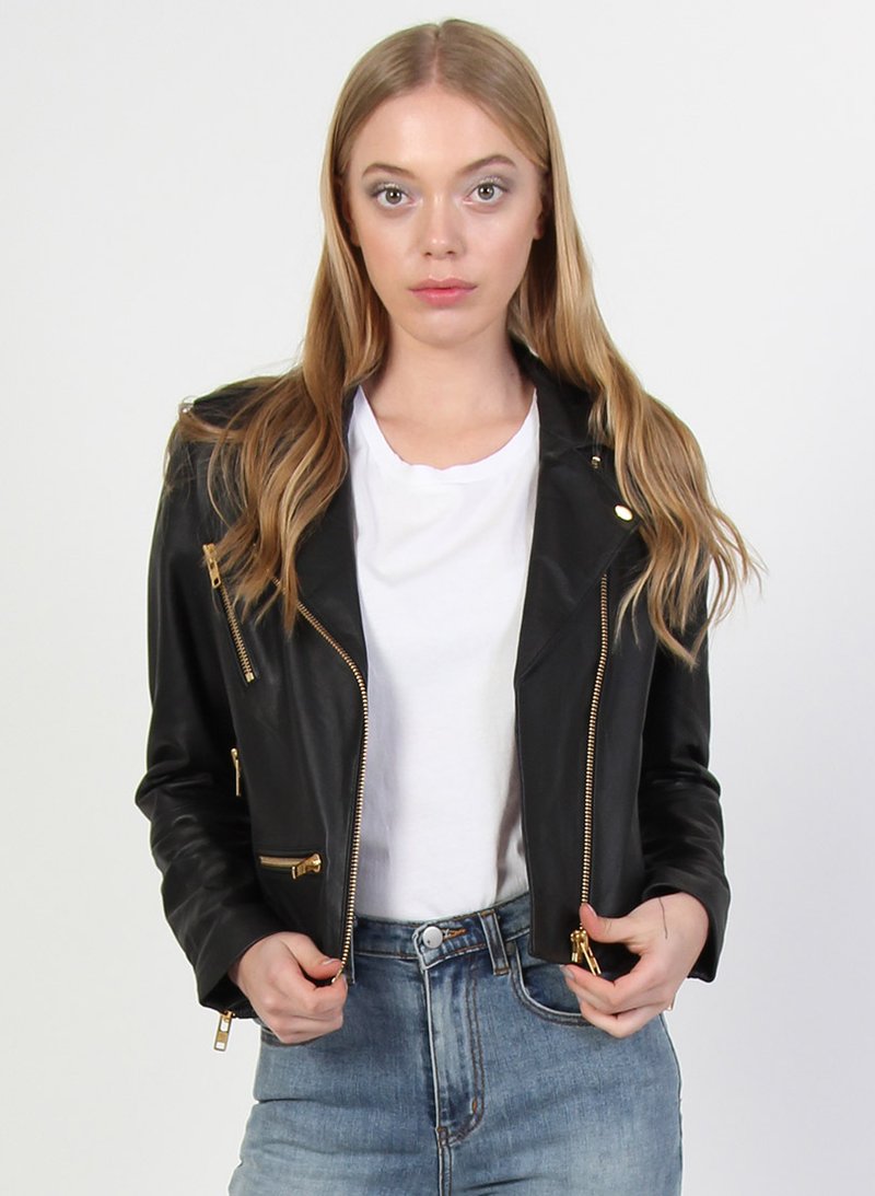 Federation Leather Jacket Gold