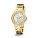 Guess Watch Crown Jewel White DL with Gold Bracelet