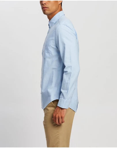 Ben Sherman Oxford Shirt Long Sleeve Blue