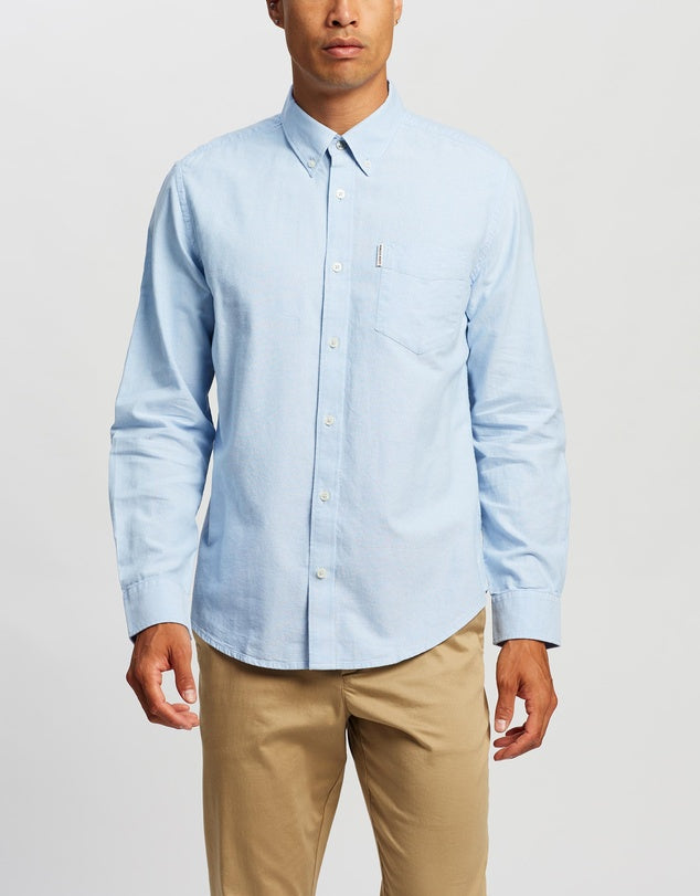 Ben Sherman Oxford Shirt Long Sleeve Blue