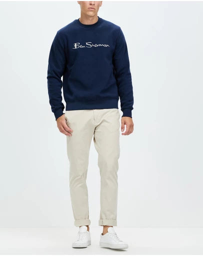Ben Sherman Teddy Fleece Sweat in Navy or Black
