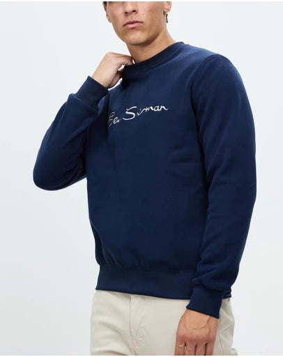 Ben Sherman Teddy Fleece Sweat in Navy or Black