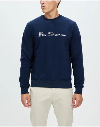 Ben Sherman Teddy Fleece Sweat in Navy or Black