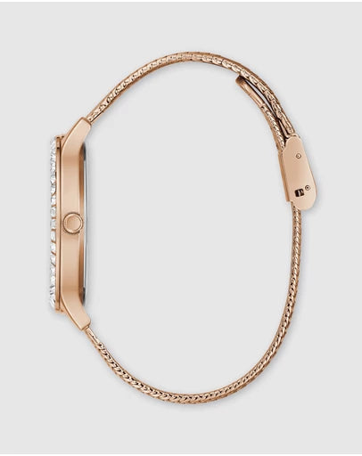 Guess Soiree with Mesh Bracelet in Rose Gold