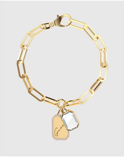 Guess Jewellery Tag & Crystal Necklace