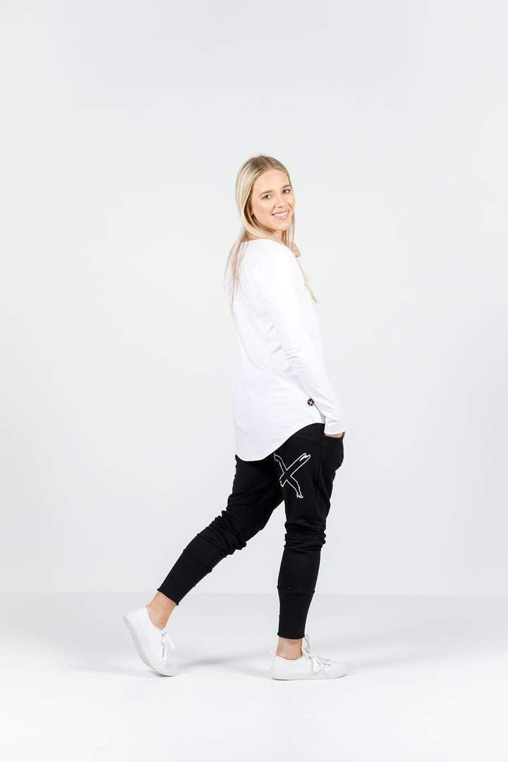 Home Lee - Winter Weight Apartment Pant White Outline X