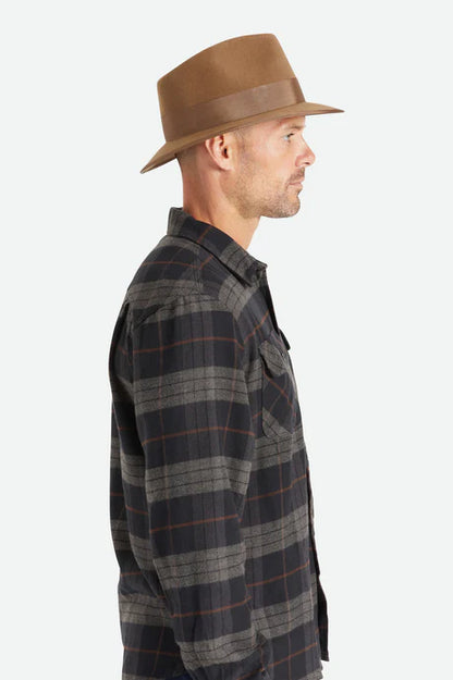 Brixton Paco Fedora in Desert Palm