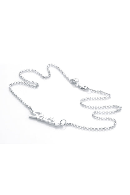 Stolen Girlfriends Club Script Necklace Silver