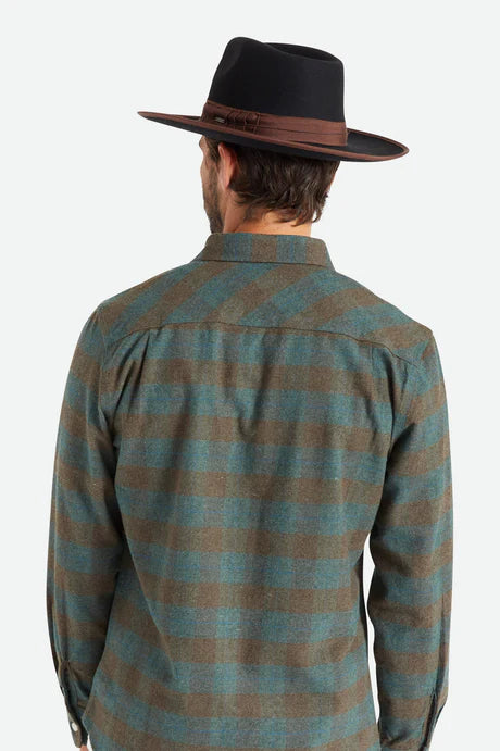 Brixton Reno Fedora in Black/Brown or Moss