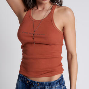 One Teaspoon Logo Singlet