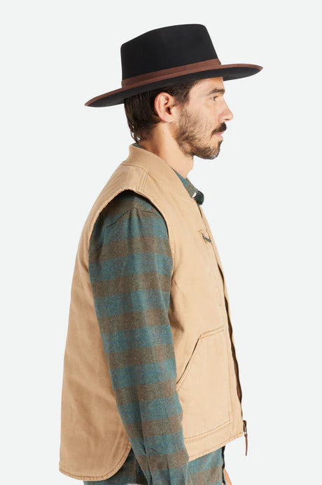 Brixton Reno Fedora in Black/Brown or Moss