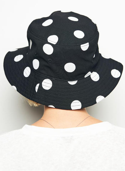 Federation Bucket Hat Black and White Polka Dot