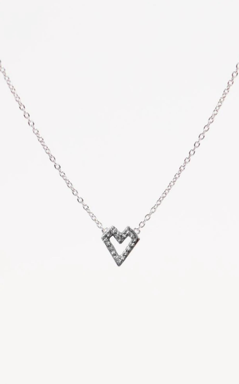 Federation Sparkles Heart Necklace Silver