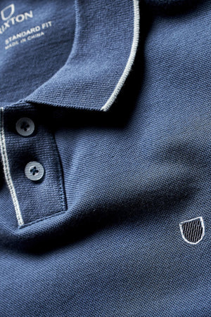 The Proper S/S Polo Knit Blue